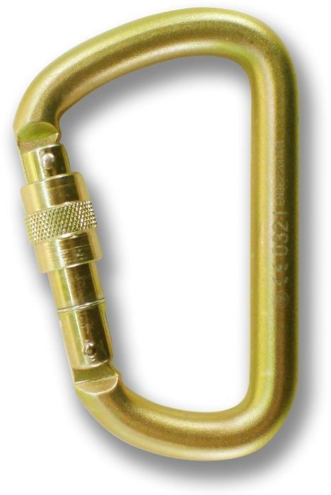QSI Offset Carabiner - Steel Screw Gate 50kN