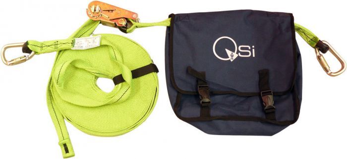 QSI Horizontal Webbing Ratchet Anchorage Life Line with Carabiners