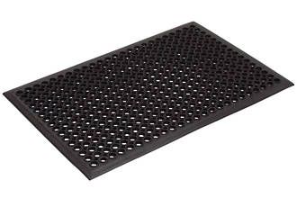 Safety Cushion Anti-Fatigue Natural Rubber Mat With Drain Holes