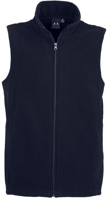 Fashion Biz Mens Plain Micro Fleece Vest