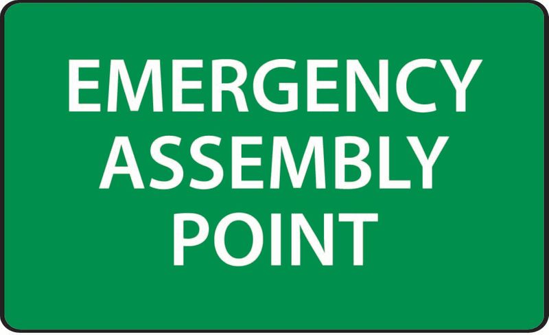 Emergency Assembly Point Sticker