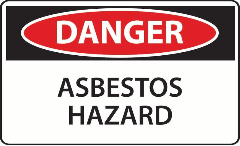 Danger Asbestos Hazard PVC