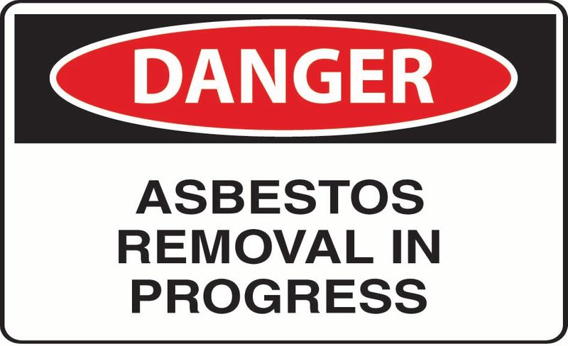 Danger Asbestos Removal In Progress Sticker