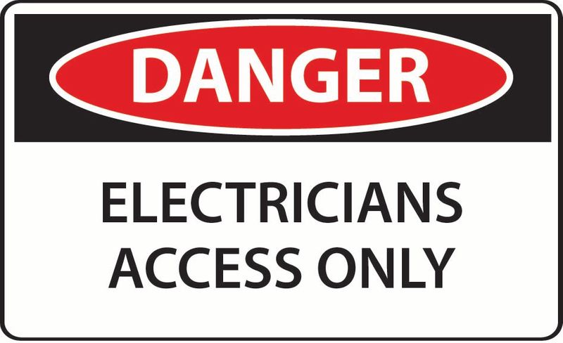 Danger Electricians Access Only Sticker