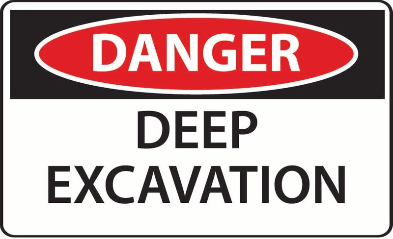 Danger Deep Excavation Coreflute