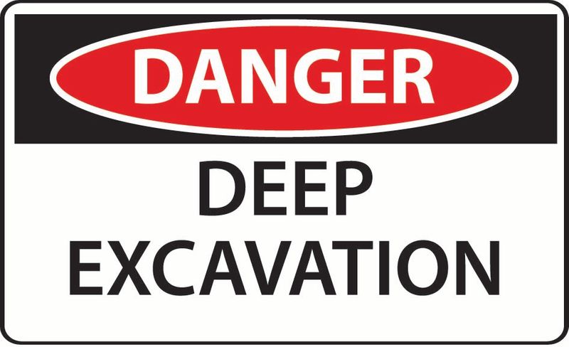 Danger Deep Excavation Sticker