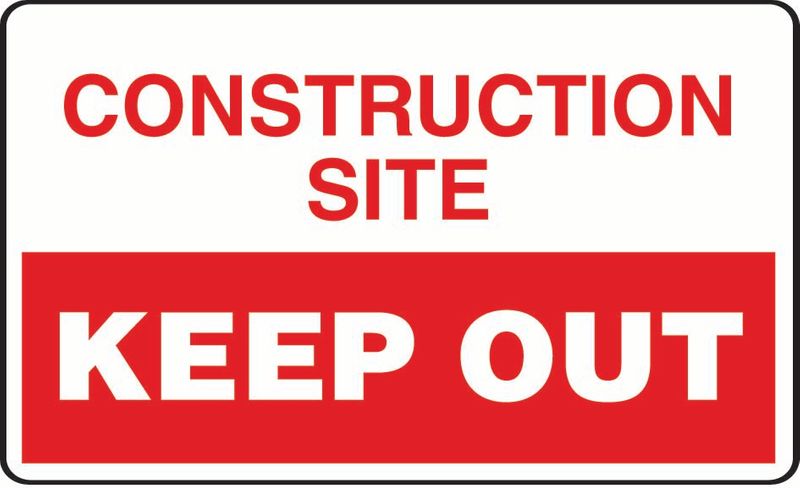 Construction Site Keep Out Sticker