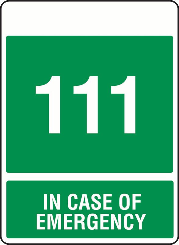 111 In Case Of Emergency Sticker