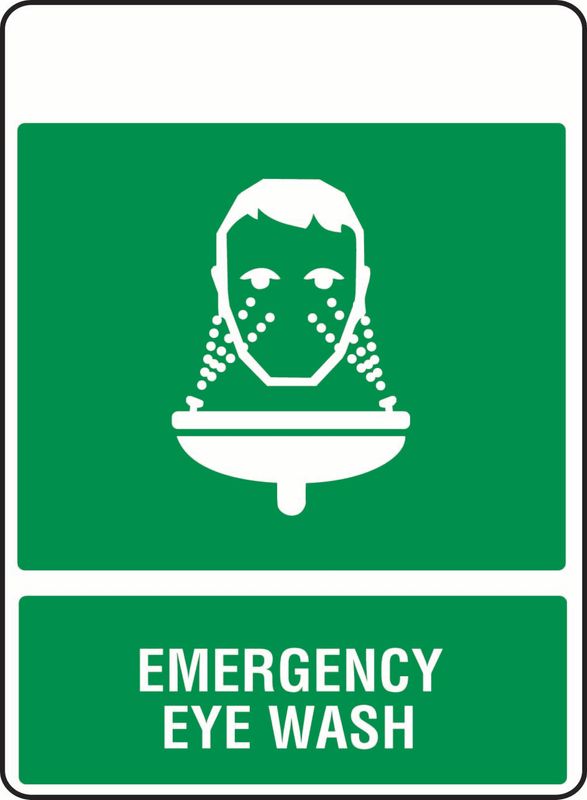 Emergency Eye Wash Sticker