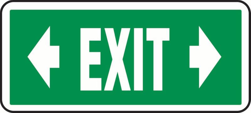Exit (Left & Right Arrows) PVC