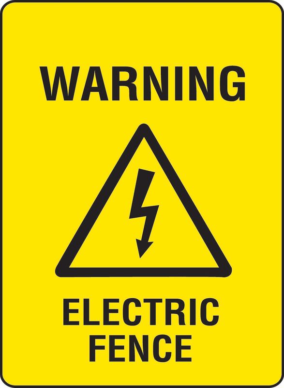Warning Electric Fence Coreflute