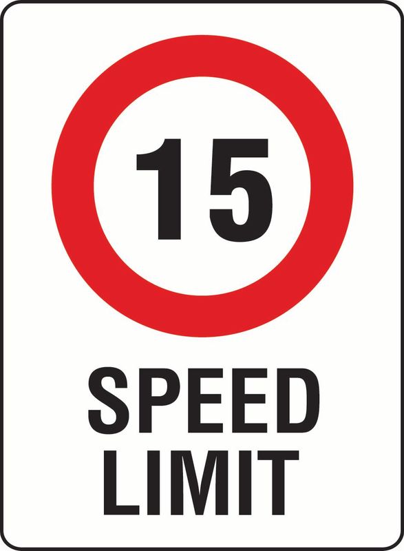 15 Speed Limit Sticker