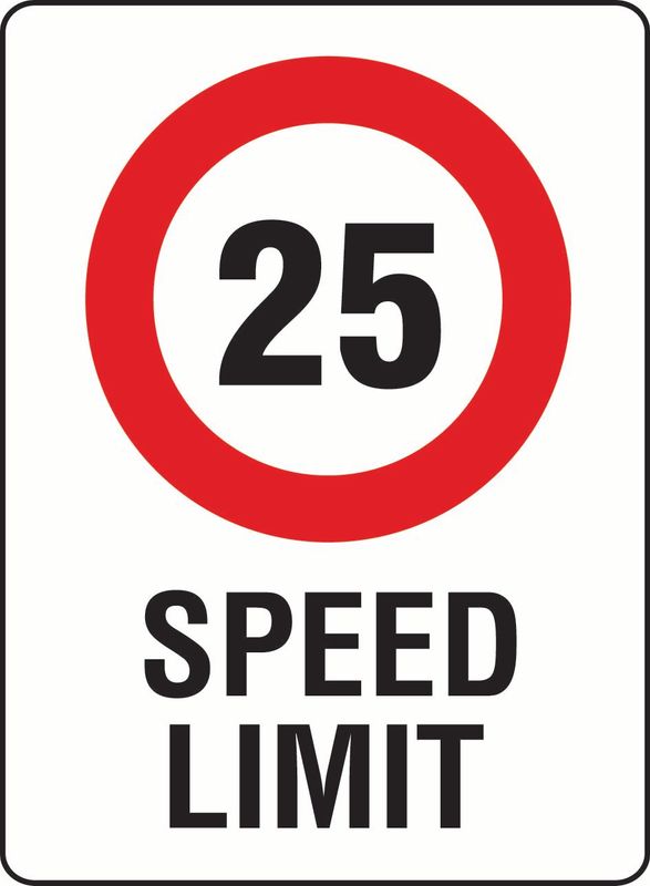 25 Speed Limit PVC