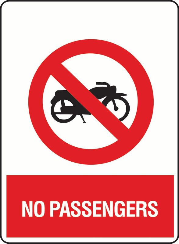 No Passengers (Motorbike) PVC