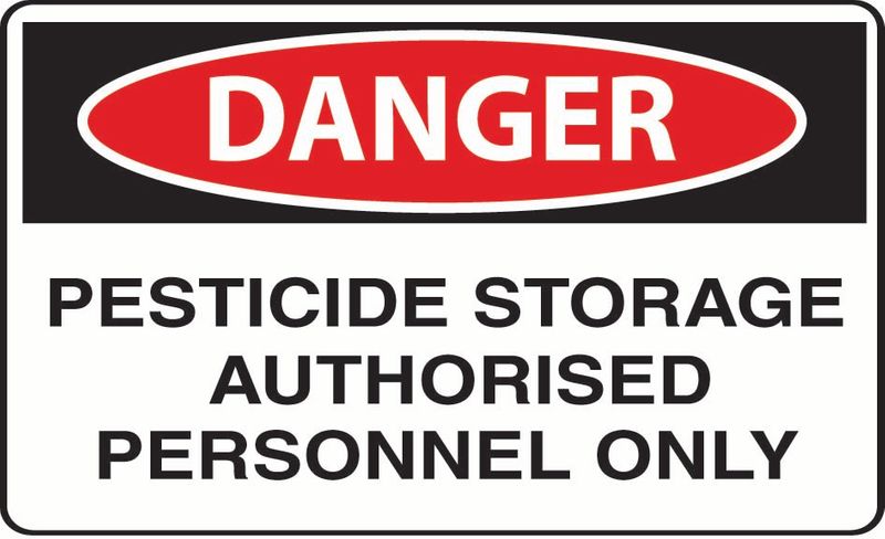 Danger Pesticide Storage Authorised Personnal Only ACM