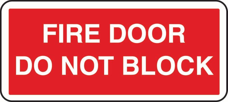 Fire Door Do Not Block ACM