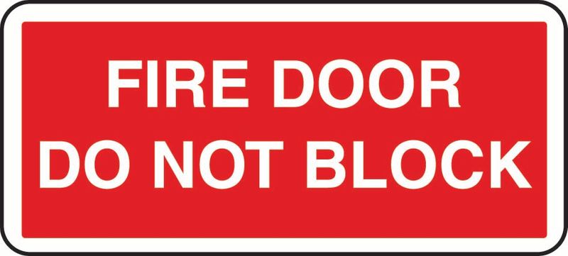 Fire Door Do Not Block Sticker