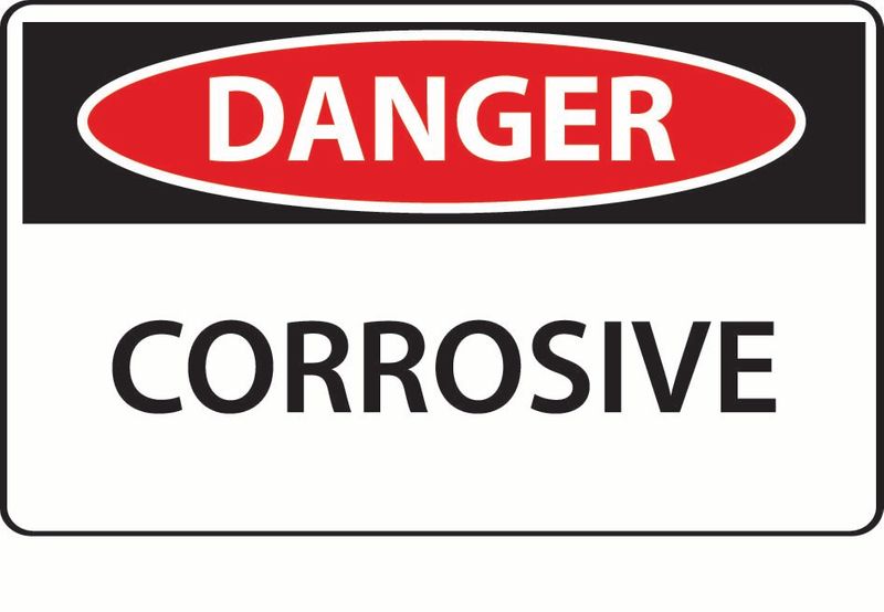 Danger Corrosive Sticker