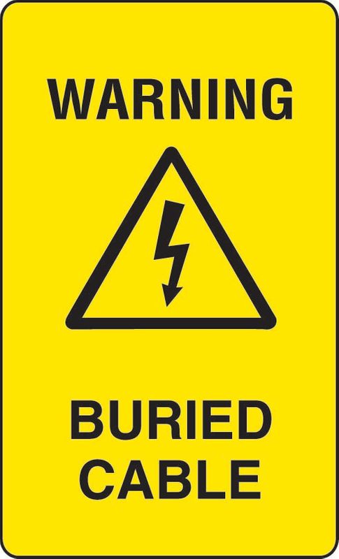 Warning Buried Cable Coreflute