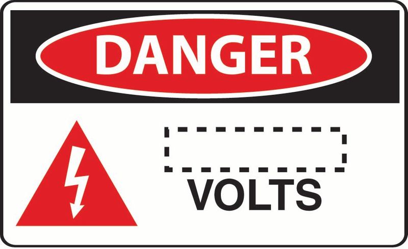 Danger __ Volts PVC