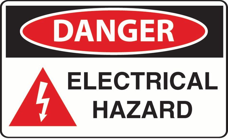 Danger Electrical Hazard PVC