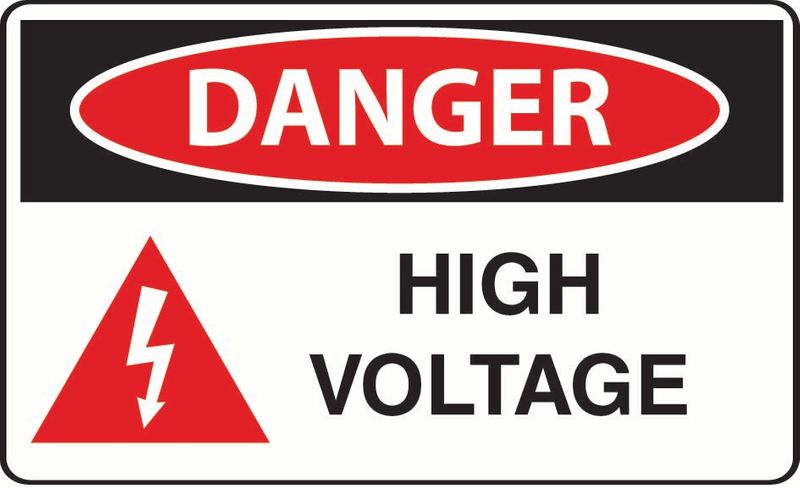 Danger High Voltage PVC