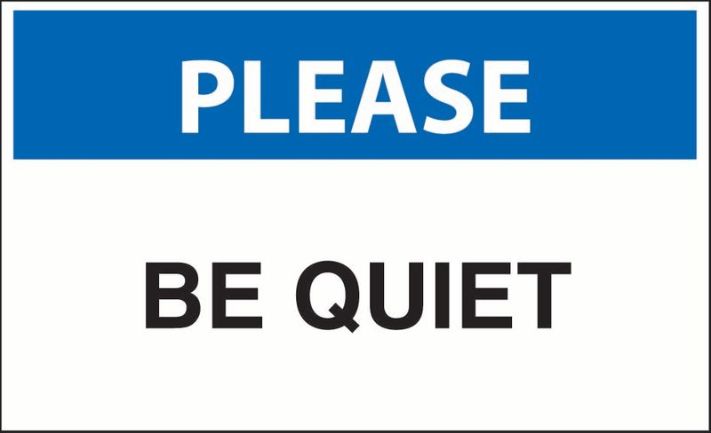 Please Be Quiet Sticker