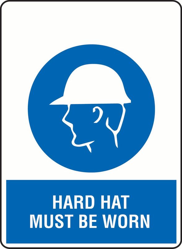 Hard Hat Must Be Worn Sticker