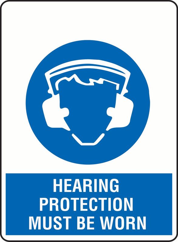 Hearing Protection Must Be Worn (Head) Coreflute