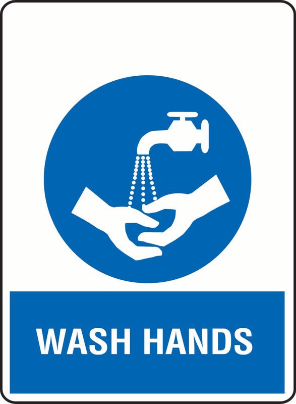 Wash Hands PVC