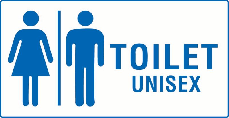 Toilet Unisex (Words Next To Image) PVC