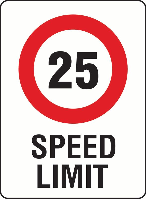 25 Speed Limit PVC