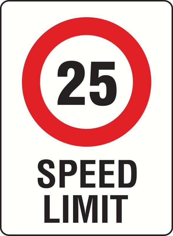25 Speed Limit Sticker