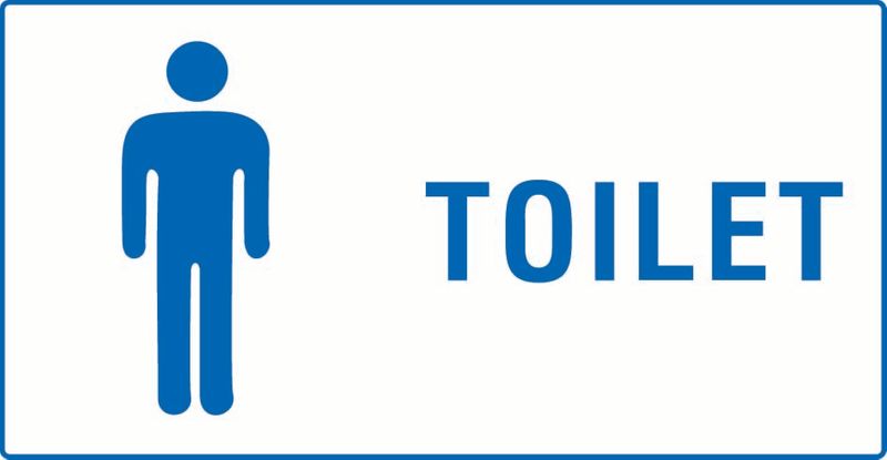 Toilet (Male) (Words Next To Image) PVC
