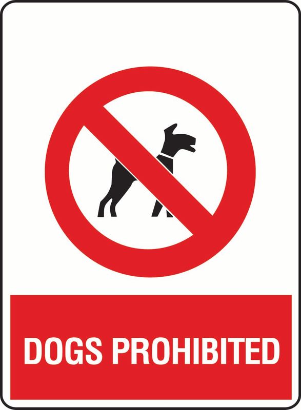 Dogs Prohibited Coreflute