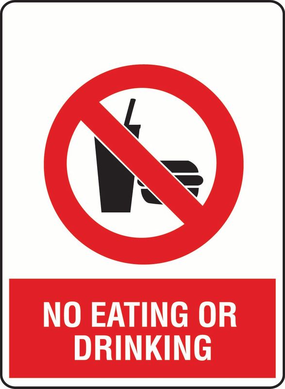 No Eating Or Drinking PVC