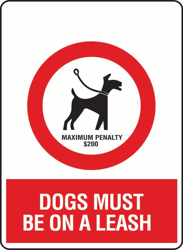 Dogs Must Be On A Leash Sticker