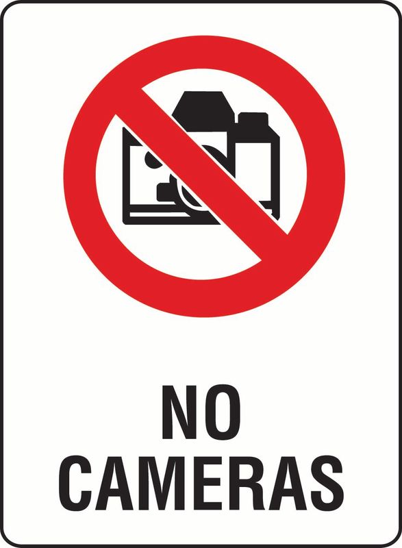 No Cameras Coreflute