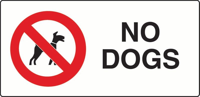 No Dogs PVC