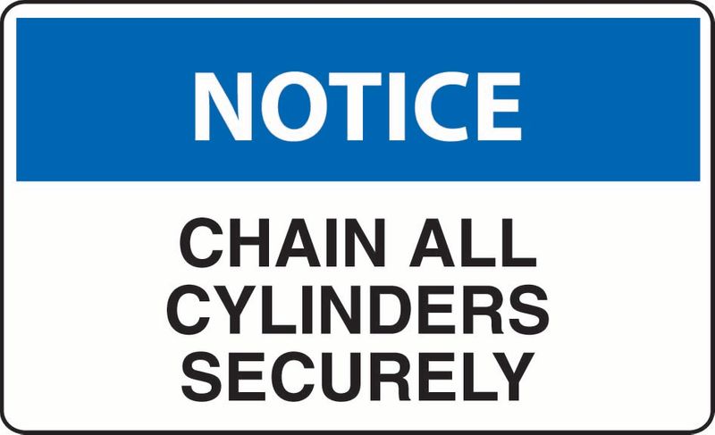 Notice Chain All Cylinders Securely ACM