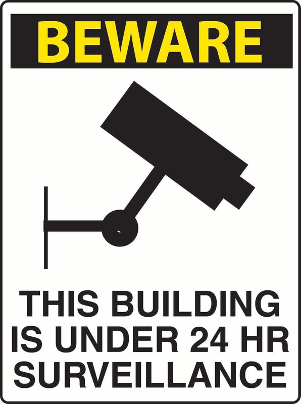 Beware This Building Is Under 24 Hr Surveillance Coreflute