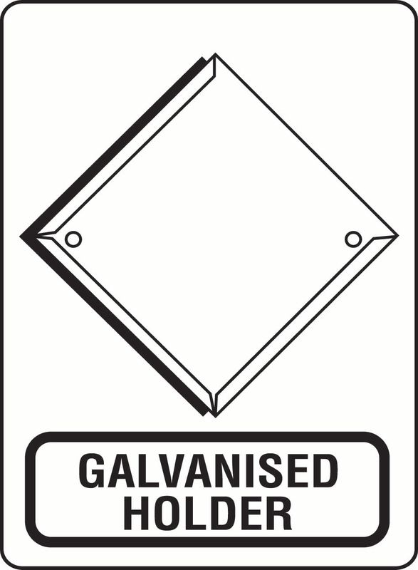 Galvanised Sign Holder PVC