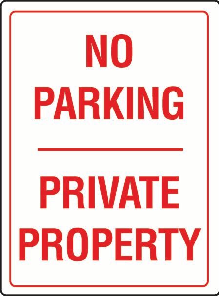 No Parking Private Property Sticker