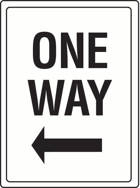 One Way (Left Arrow) Coreflute