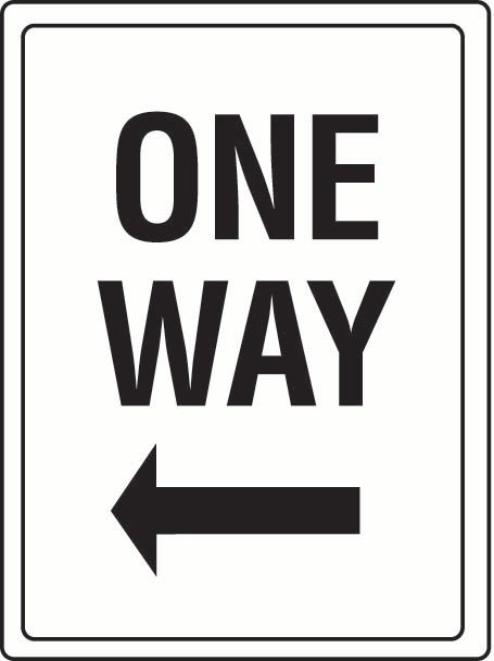 One Way (Left Arrow) Sticker