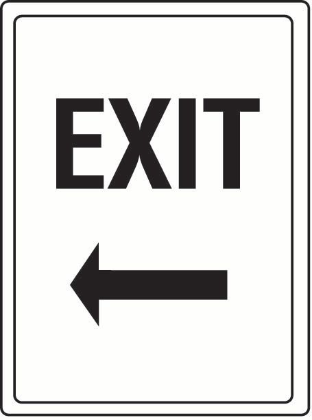 Exit (Left Arrow) Coreflute