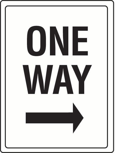 One Way (Right Arrow) Sticker