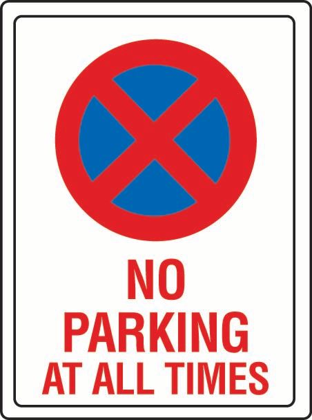 No Parking At All Times Sticker