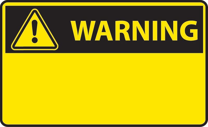 Warning (Custom Message) Coreflute