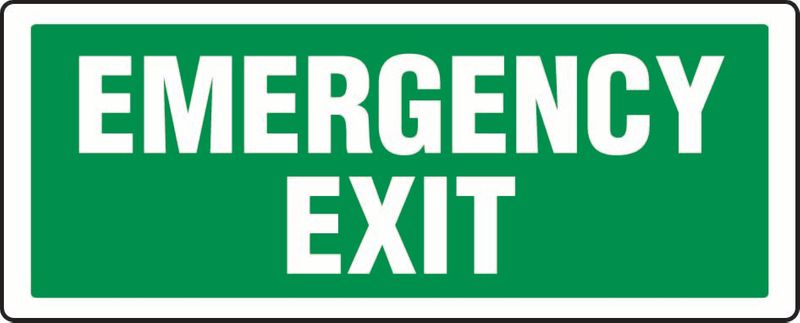 Emergency Exit PVC